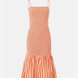 Simon miller orange Striped Women's Dress